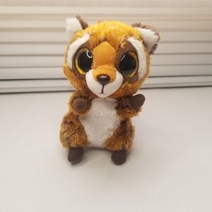 2018 Brown And White TySilk 6 Inch "Rusty" The Racoon Beanie Boo Plush EUC